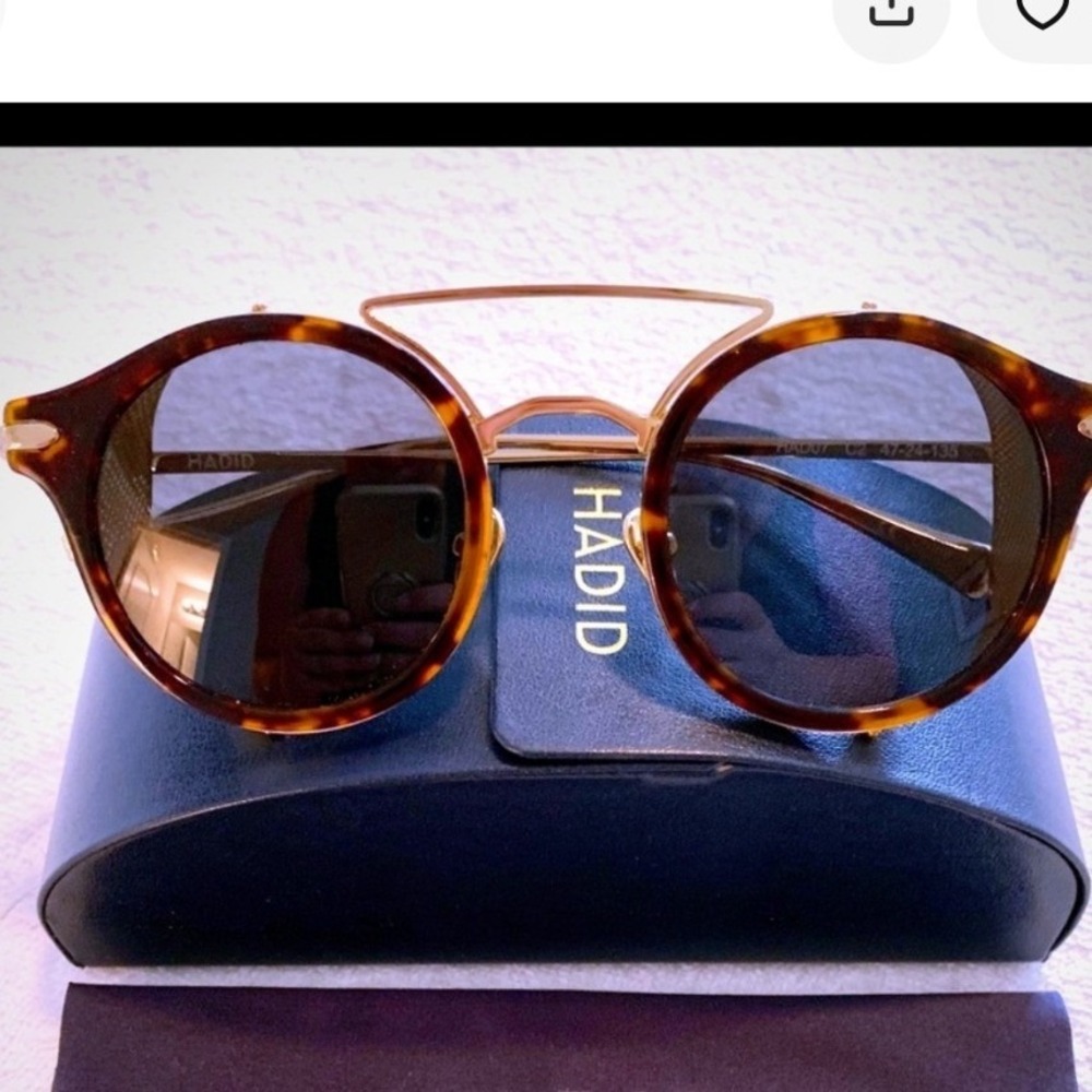 Hadid Mile High Eyewear HAD07 Sunglasses OS Brown Tortoise Mesh Side Shields
